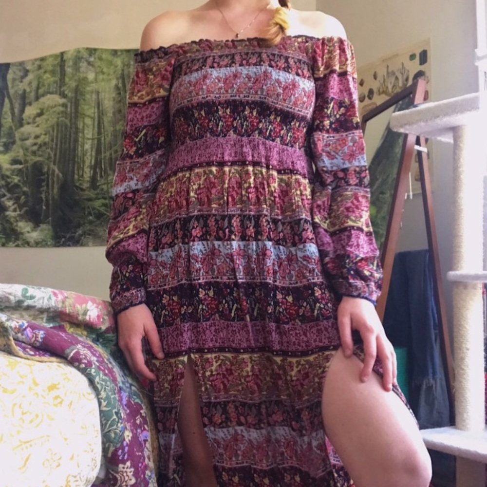Floral Smocked Midi Dress